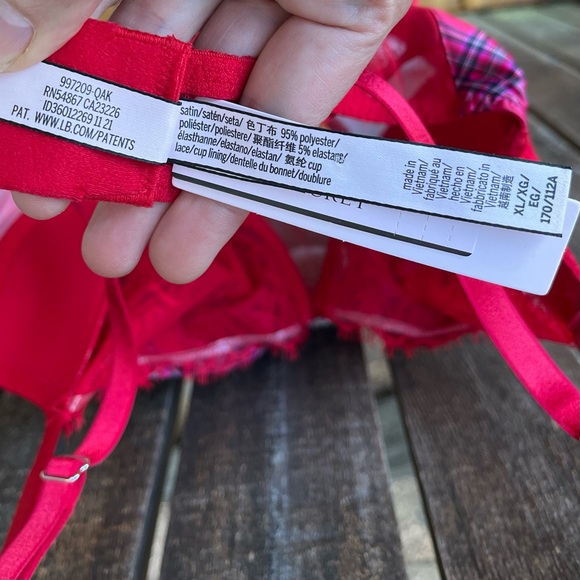 Victoria’s Secret Wicked Unlined Bow Balconette Teddy NWT In Red Plaid Sz XL - Picture 5 of 16